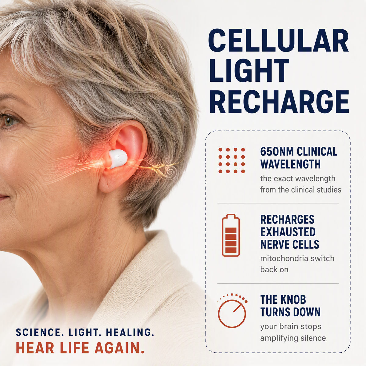 The QuietLume 650™ — Clinical-Grade 650nm Light Therapy for Tinnitus